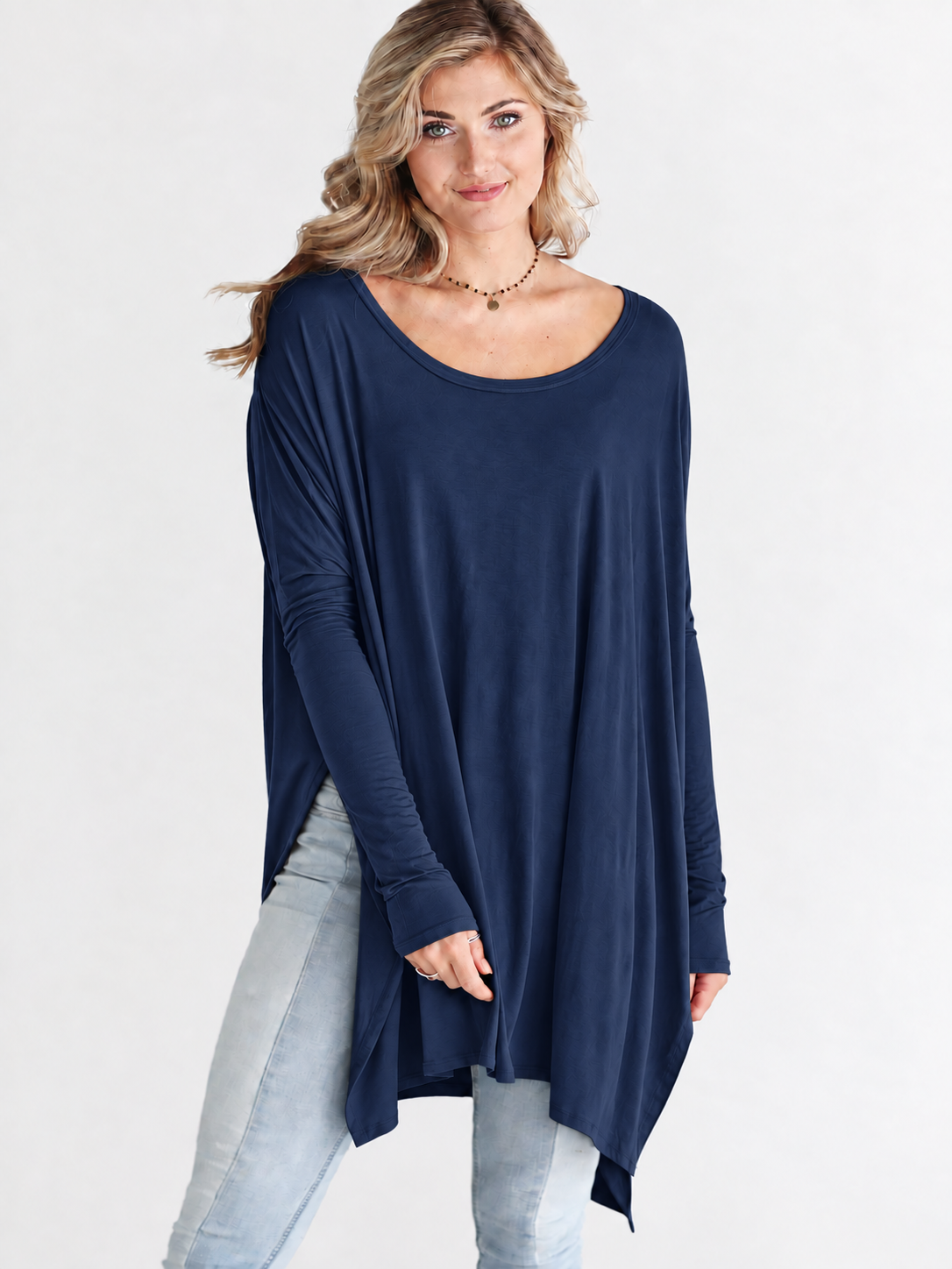 Midnight Teal Dlmn Oversized Tee