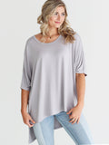 Dove Gray Dolman Sleeve