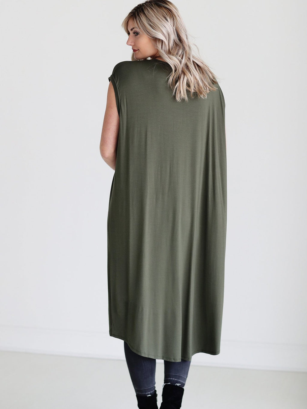 Army Dlmn Knotted High-low Top