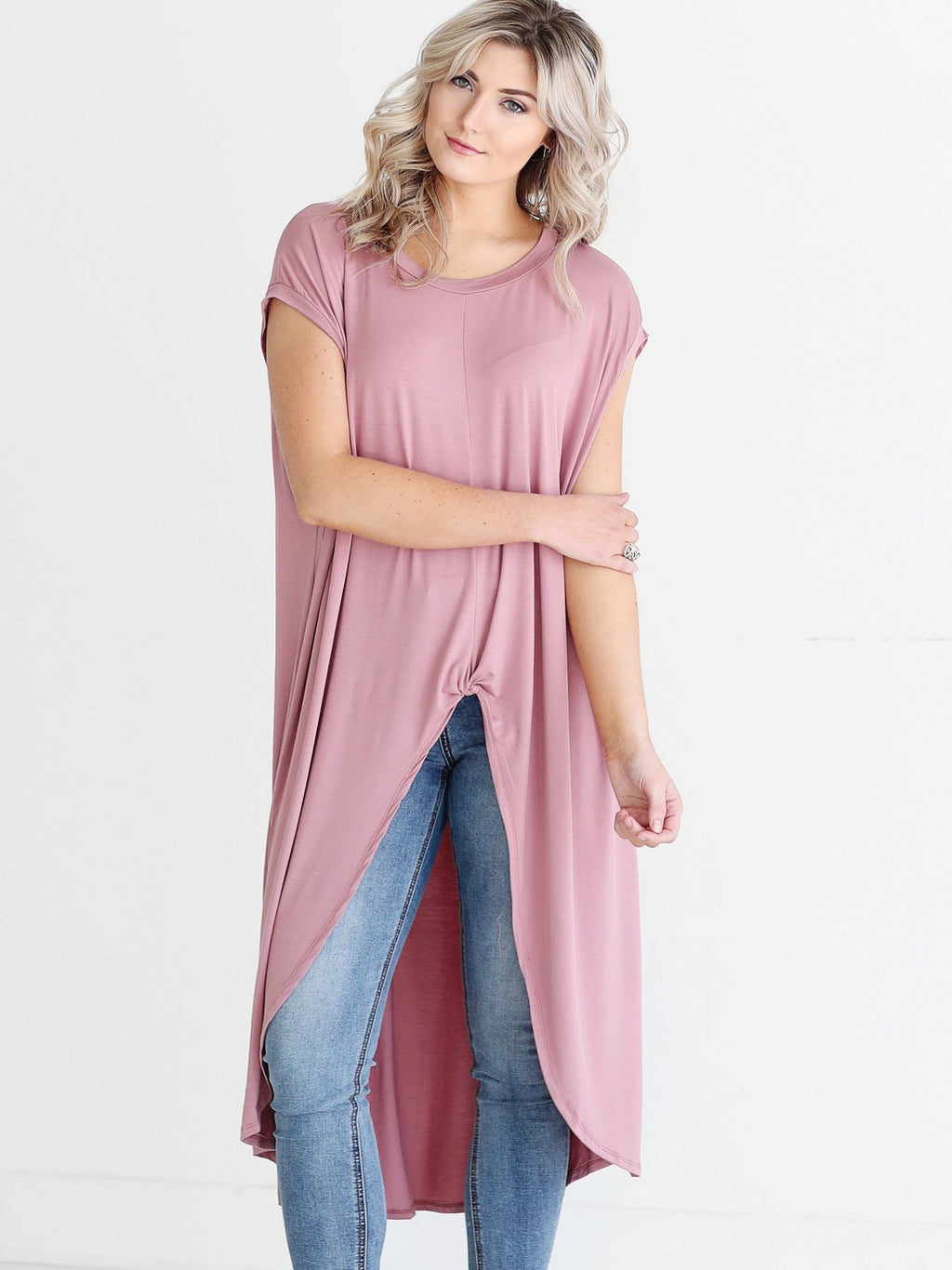 Rosewood Dlmn Knotted High-low Top