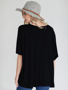 Black Dlmn Slouchy Oversized Top