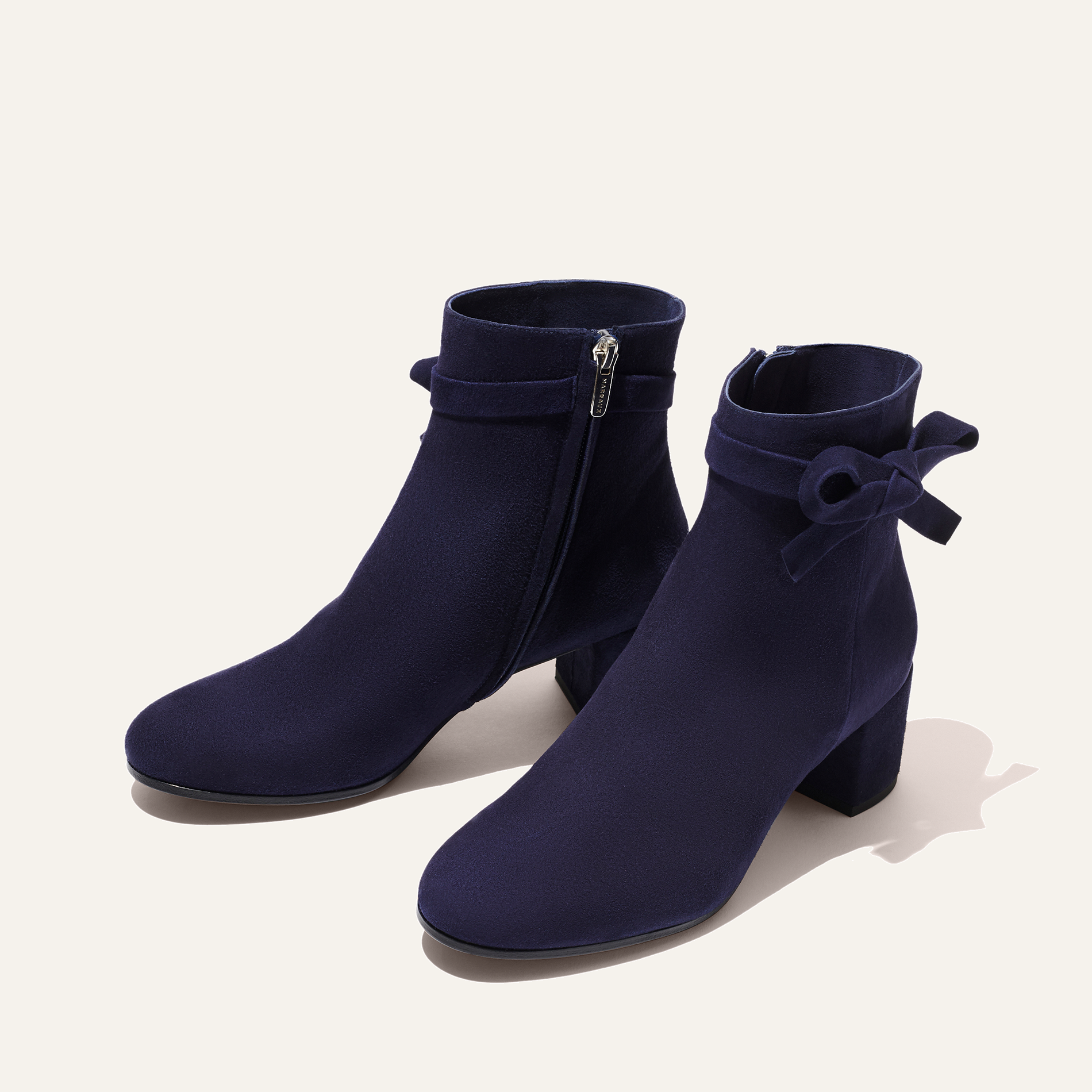 Boot-navy suede