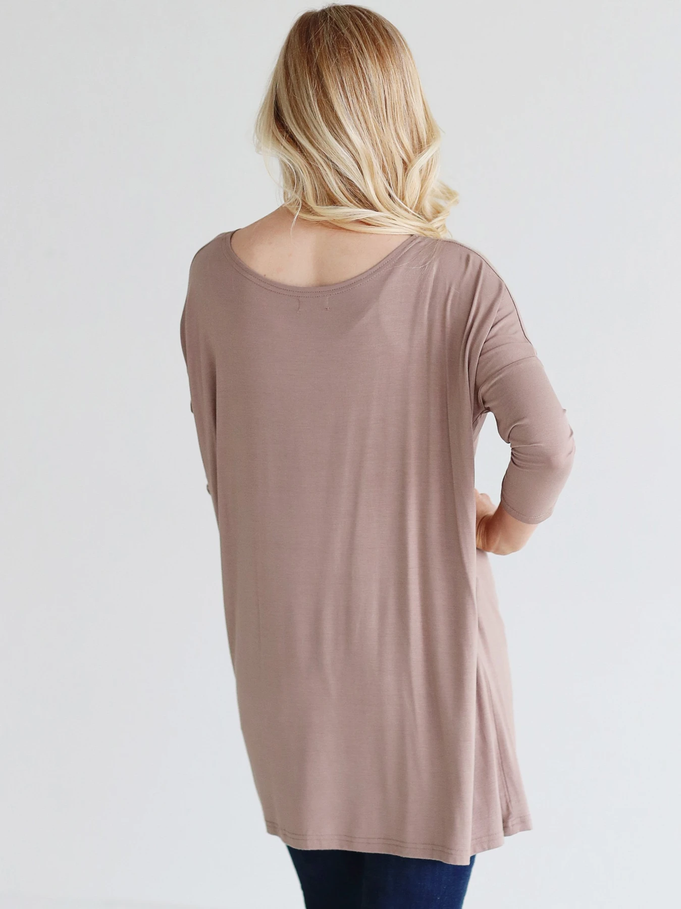 Taupe 3/4 Sleeve Tunic