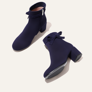 Boot-navy suede