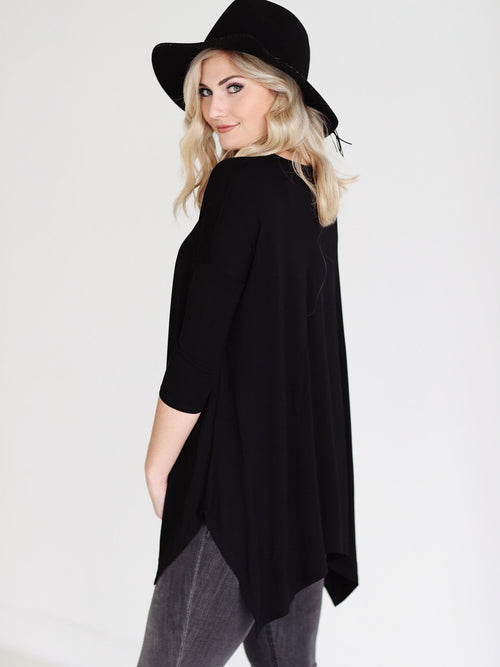 Black Dlmn Handkerchief Top