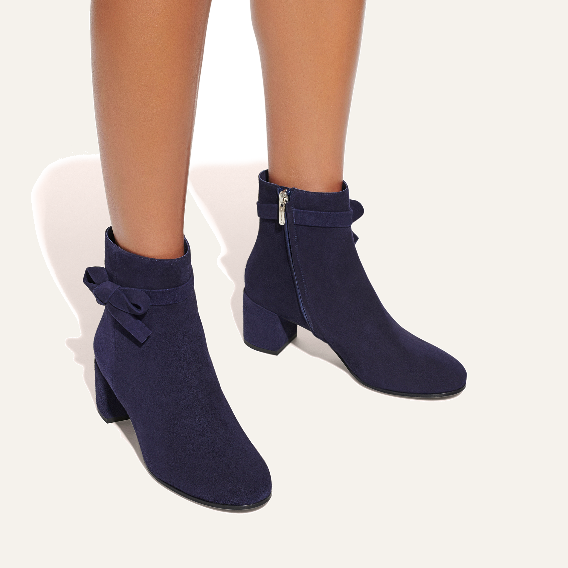 Boot-navy suede