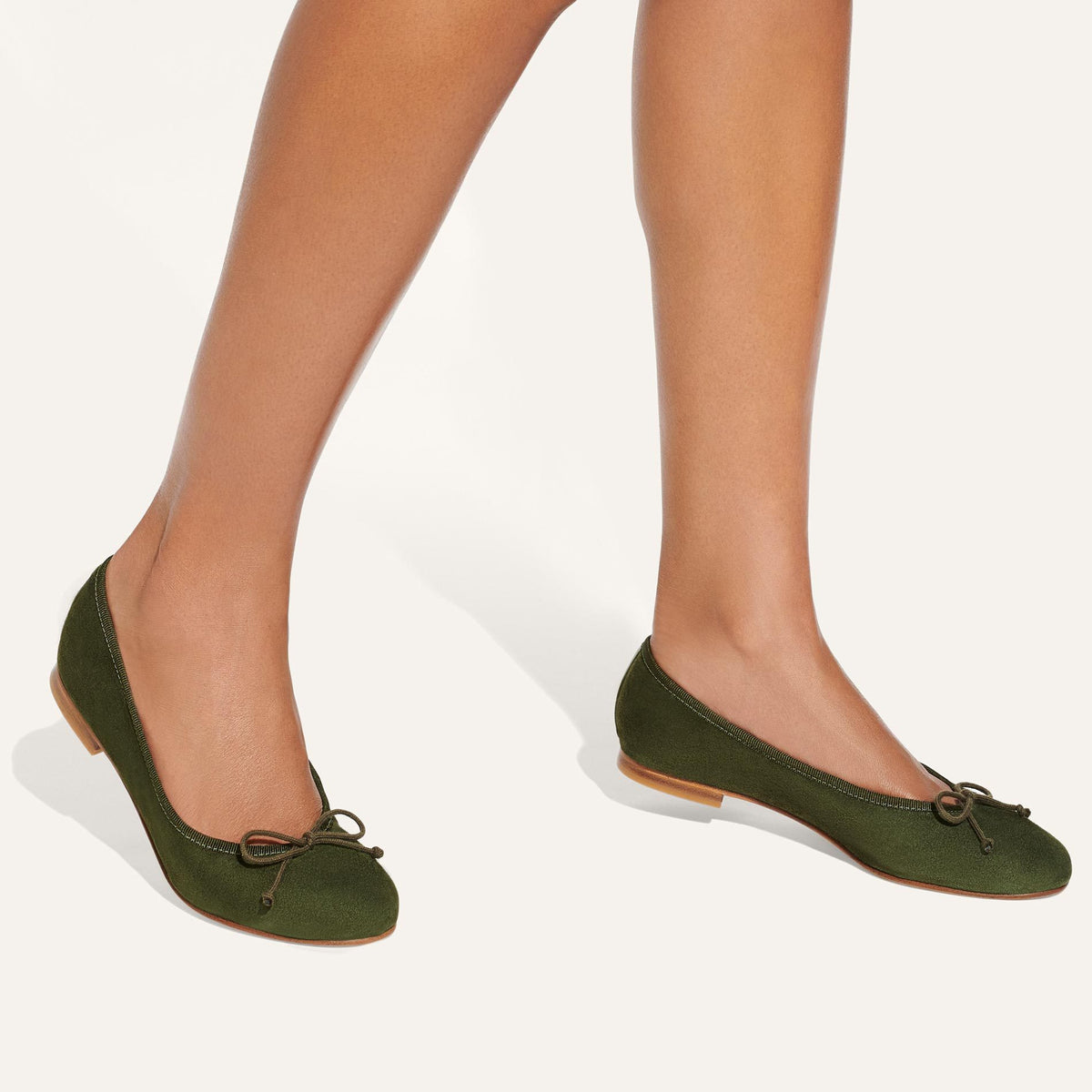 Demi-olive suede