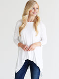 White Dlmn Handkerchief Top