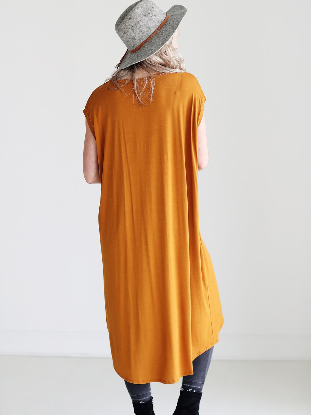 Gold Dlmn Knotted High-low Top