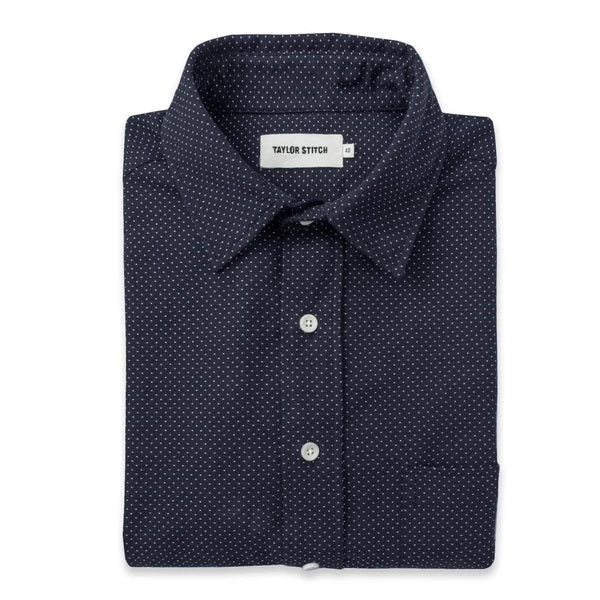 The California in White Jacquard Dot
