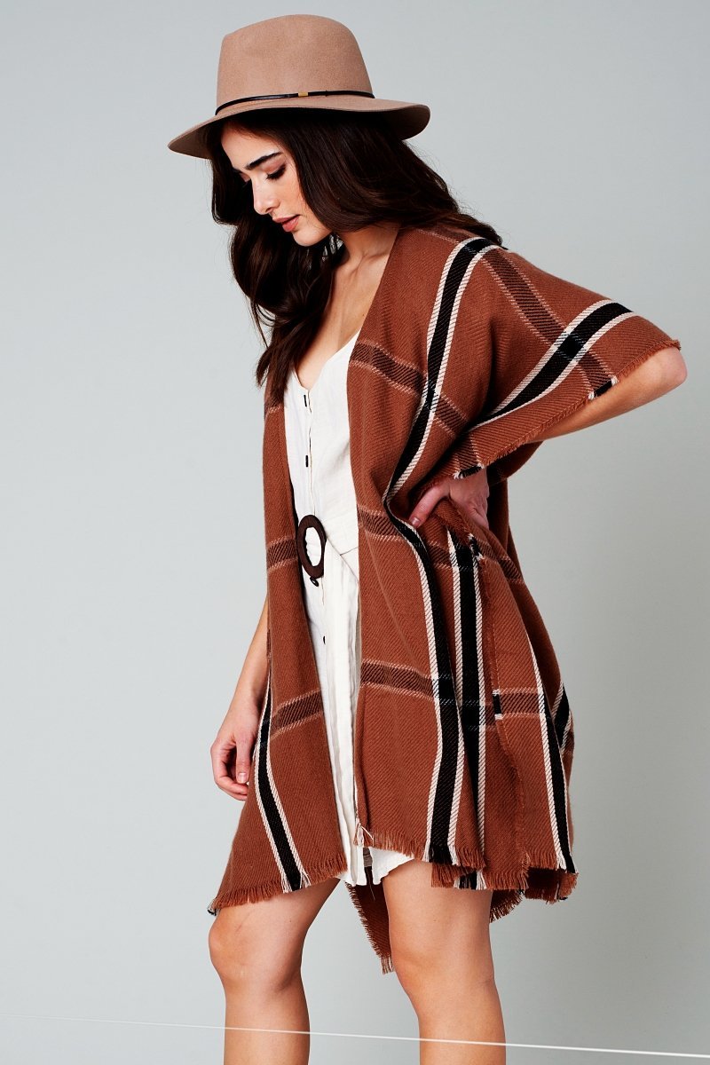 Window Pane Cozy Kimono