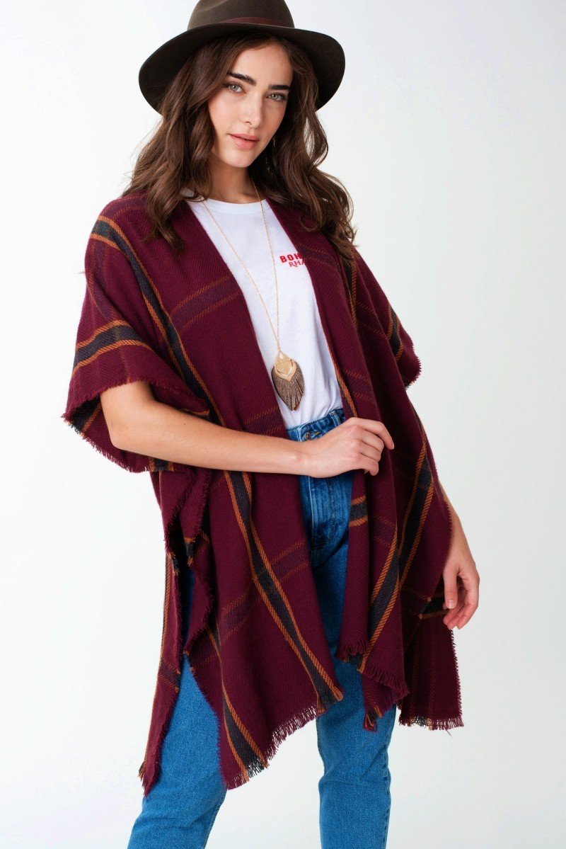 Window Pane Cozy Kimono