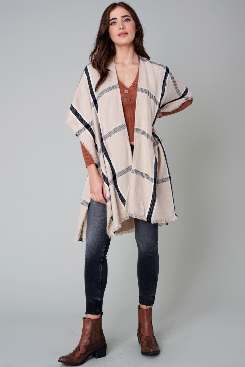 Window Pane Cozy Kimono