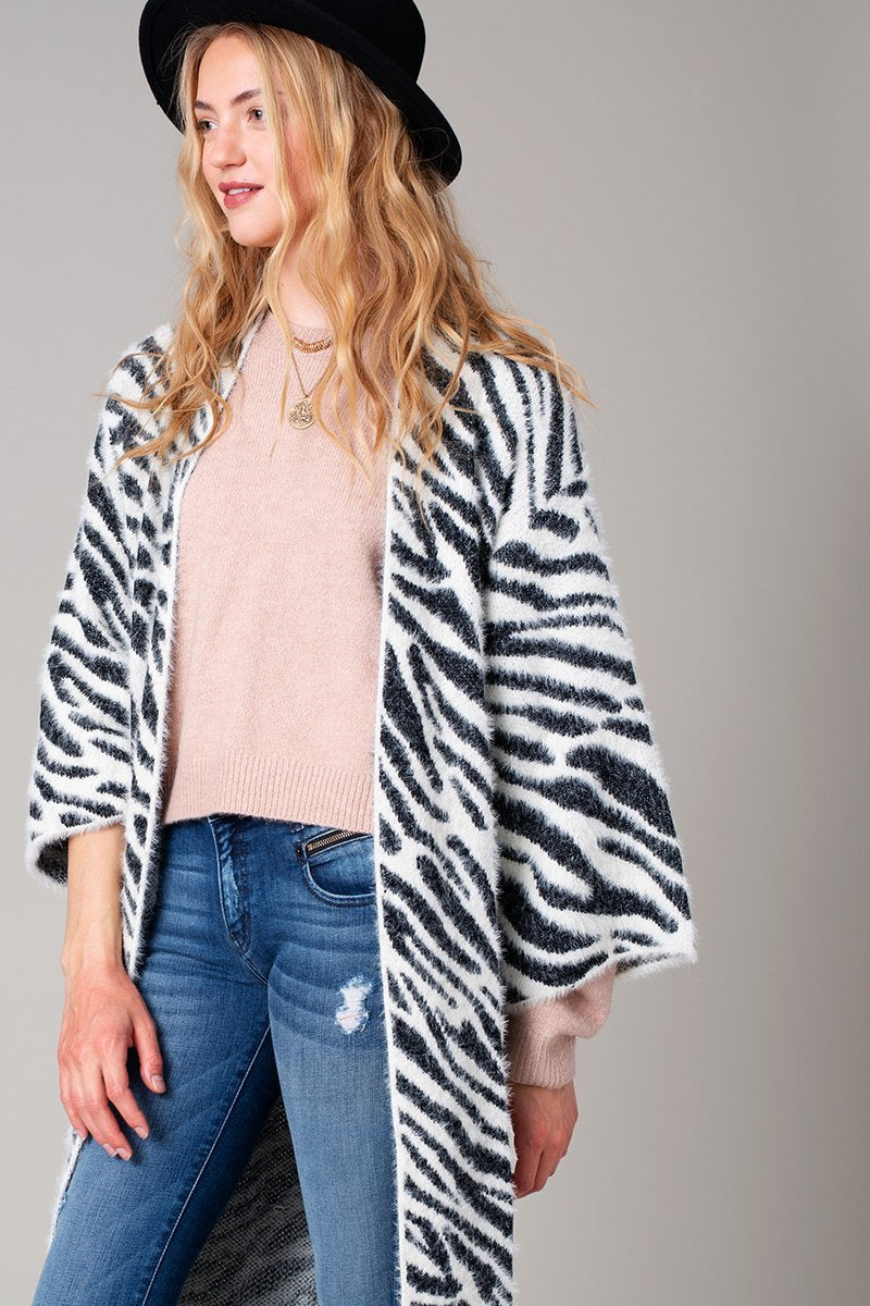 Zebra Printed Cardigan
