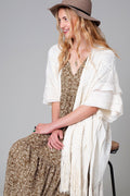 Diamond Texture Woven Kimono