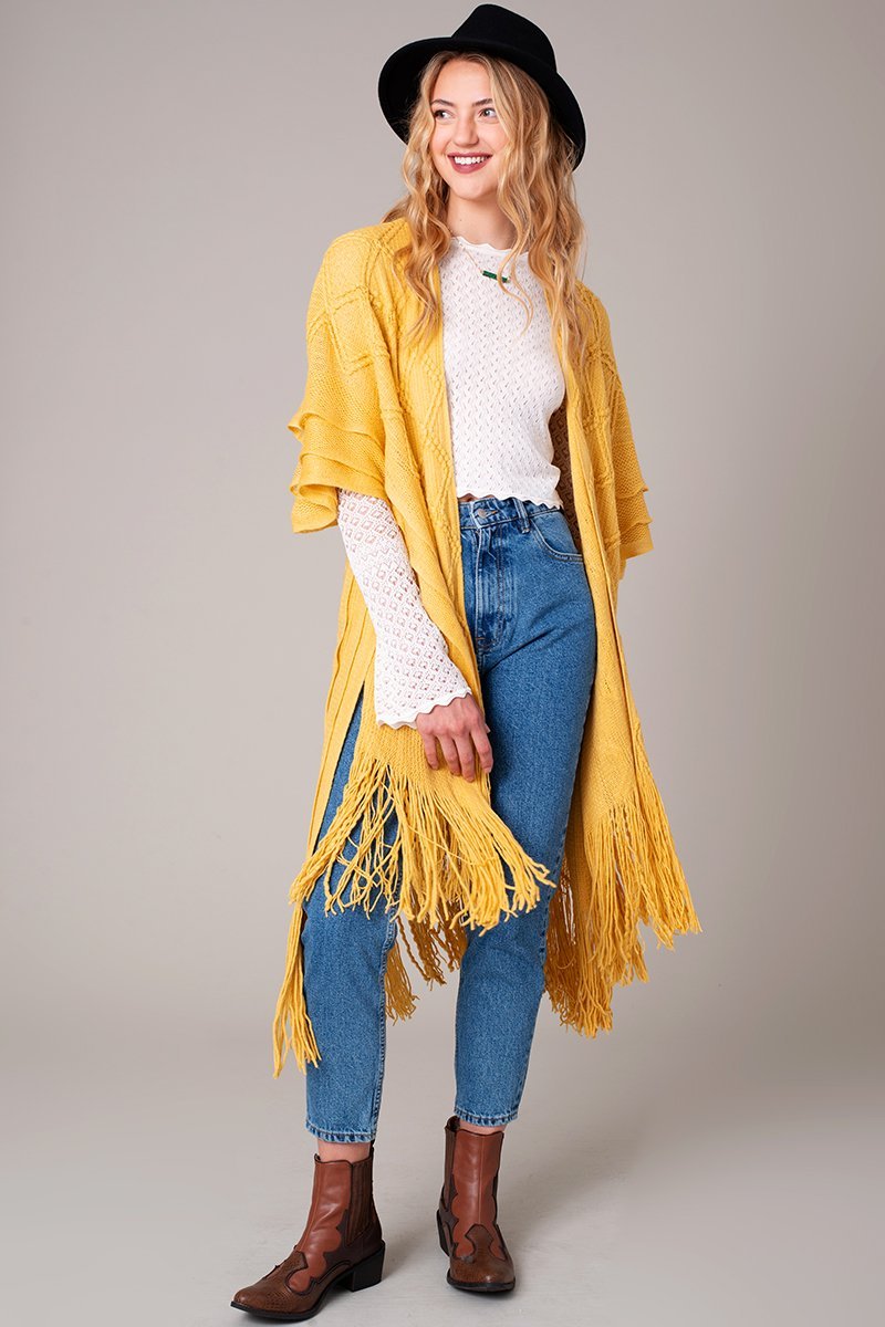 Diamond Texture Woven Kimono