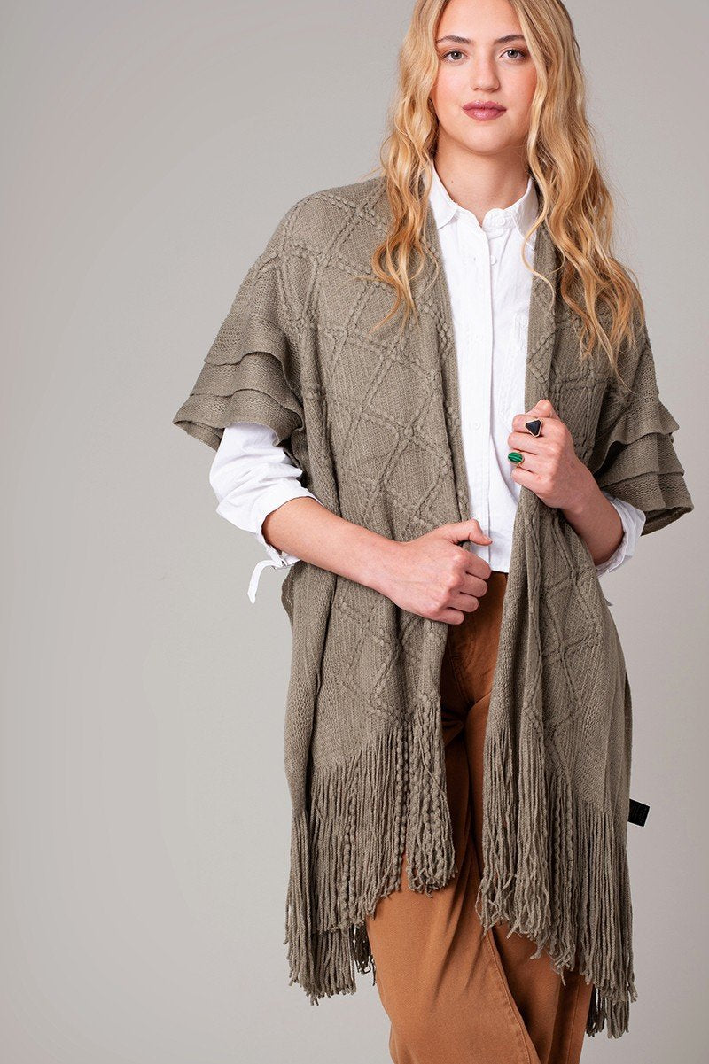 Diamond Texture Woven Kimono