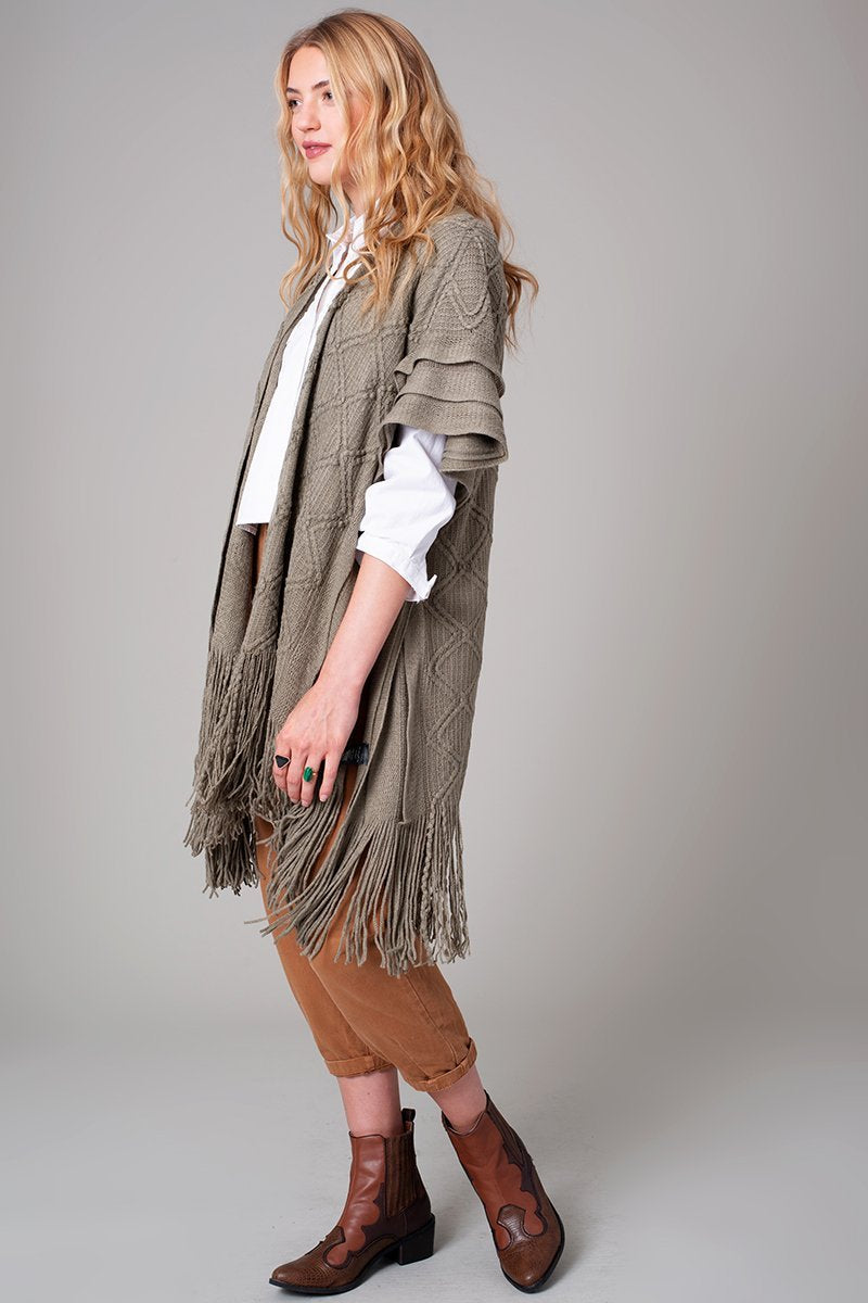 Diamond Texture Woven Kimono