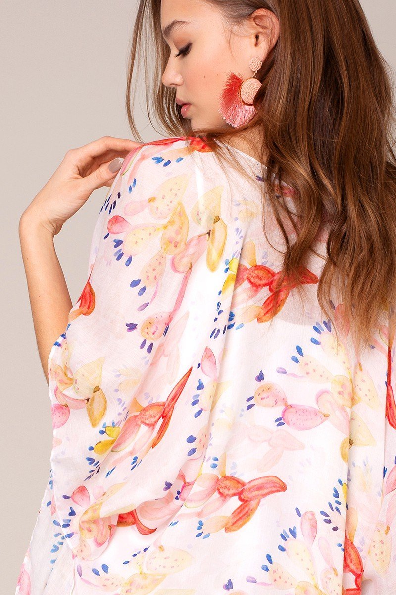 Cactus Print Kimono