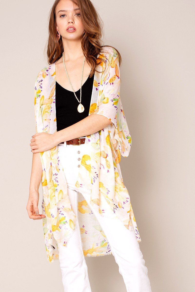 Cactus Print Kimono