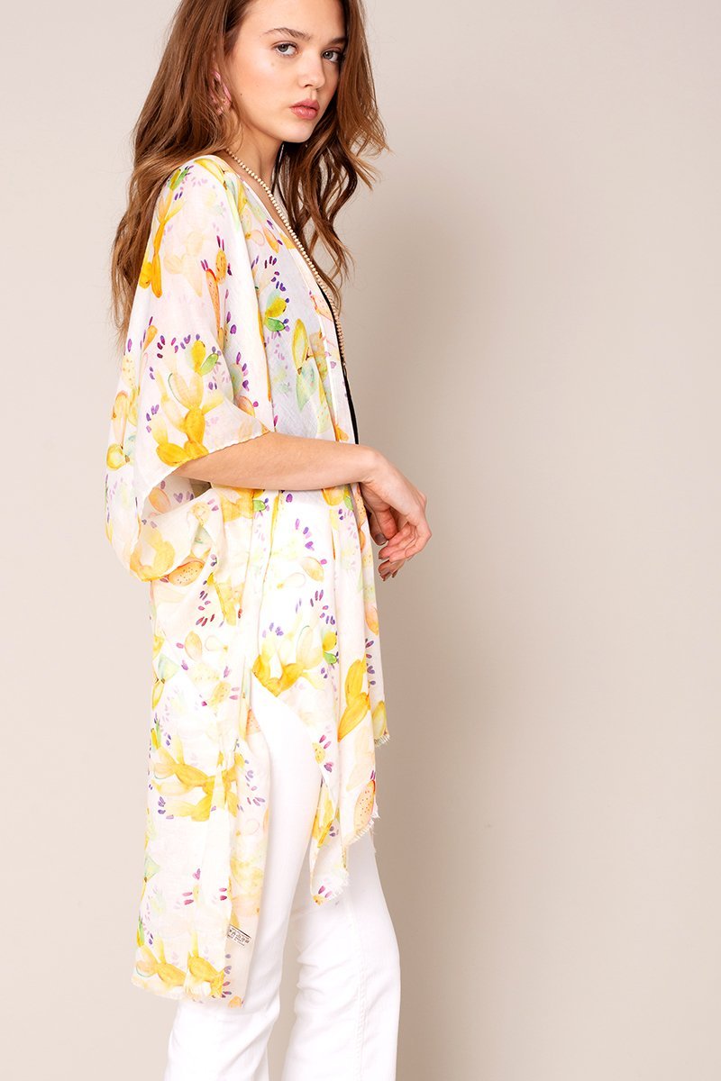 Cactus Print Kimono