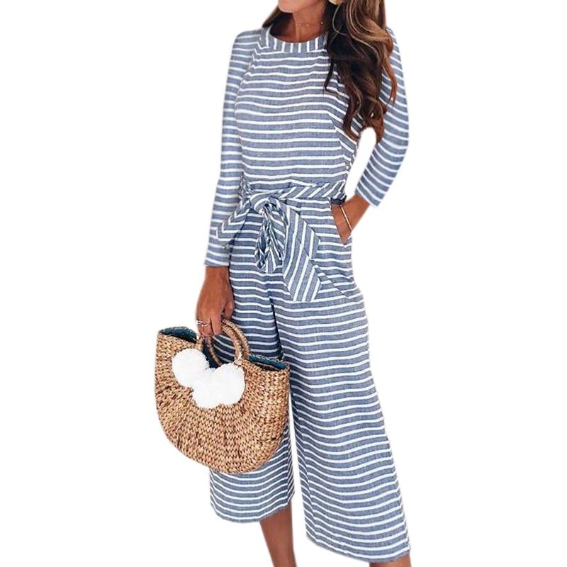 Autumn Winter Long Sleeve Women Jumpsuits Casual Wide Leg Pants Sexy