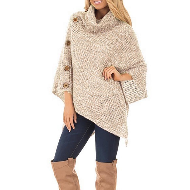 Autumn Winter Batwing Sleeve Scarf Collar Sweater Women Fashion